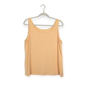 Eileen Fisher Organic Cotton Light Peach Orange Tank Top Size XL
